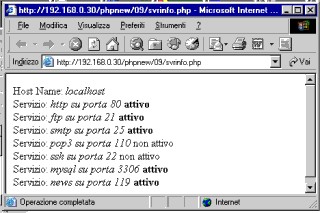 Finestra risultato