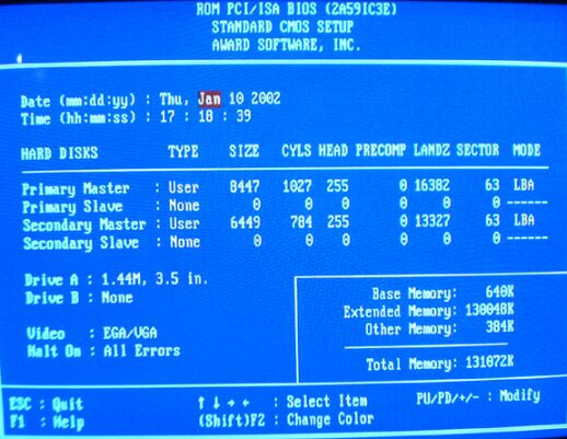 Standard CMOS SETUP