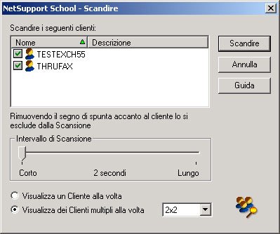 Scansione dei client