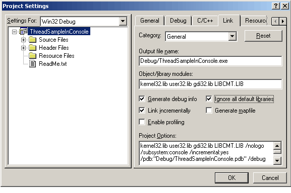 Project setting